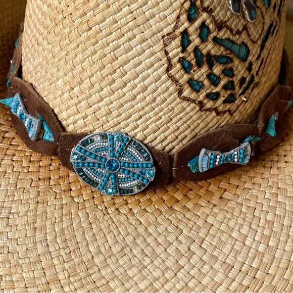 NEW Bullhide Hope Has Wings Straw Cowgirl Rodeo Hat Medium - Picture 4 of 14